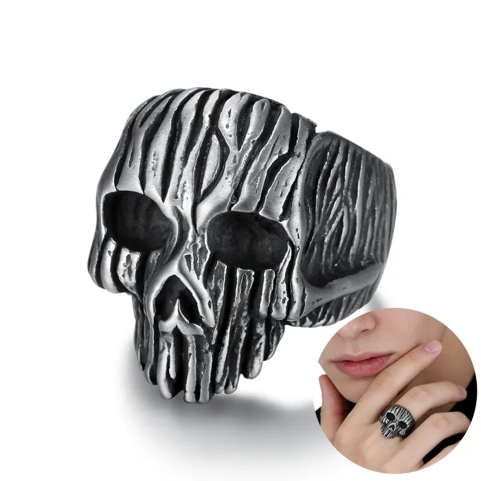 Wholesale Vintage Skull Ring – Stainless Steel Gothic Men’s Band Supplier & Factory Price