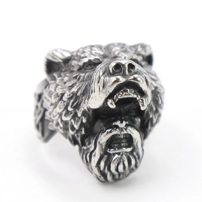 Wholesale Viking Berserker Bear Ring – Stainless Steel Nordic Men’s Band Factory Price