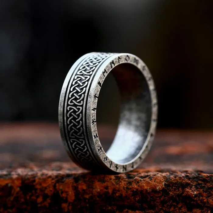 Wholesale Vintage Viking Celtic Knot Rune Ring – Stainless Steel Nordic Men’s Band Factory Price