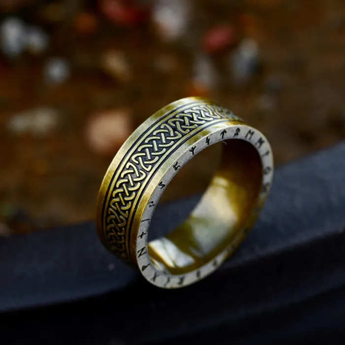 Wholesale Vintage Viking Celtic Knot Rune Ring – Stainless Steel Nordic Men’s Band Factory Price