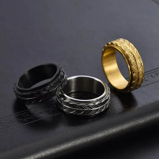 Wholesale Vintage Fish Tail Spinner Ring – Stainless Steel Rotating Band Factory Price - Ulikings