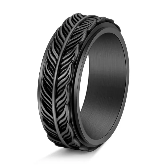 Wholesale Vintage Fish Tail Spinner Ring – Stainless Steel Rotating Band Factory Price