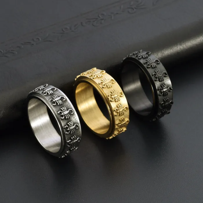 Wholesale Vintage Scorpion Spinner Ring – Stainless Steel Rotating Band Factory Price