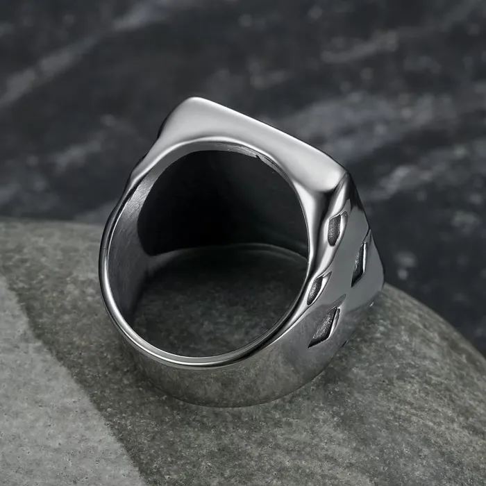 Wholesale Gothic Death Poker Ring – Stainless Steel Skull Men’s Band Factory Price