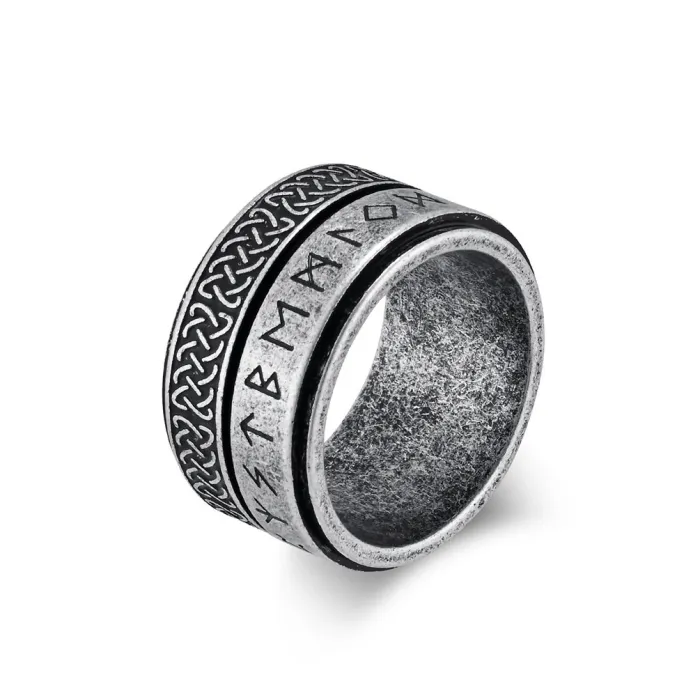 Wholesale Viking Celtic Knot Rune Spinner Ring – Stainless Steel Rotating Band Factory Price