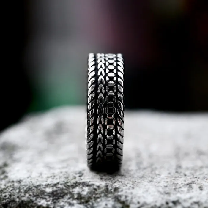 Wholesale Vintage Wheat Pattern Ring – Stainless Steel Unisex Band Factory Price
