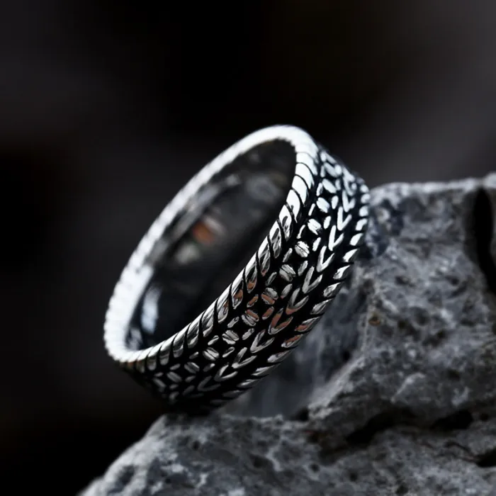 Wholesale Vintage Wheat Pattern Ring – Stainless Steel Unisex Band Factory Price